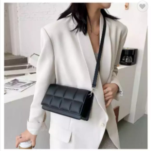 Ladies Small Diamond Lattice Shoulder Bag - Picture 6 of 8